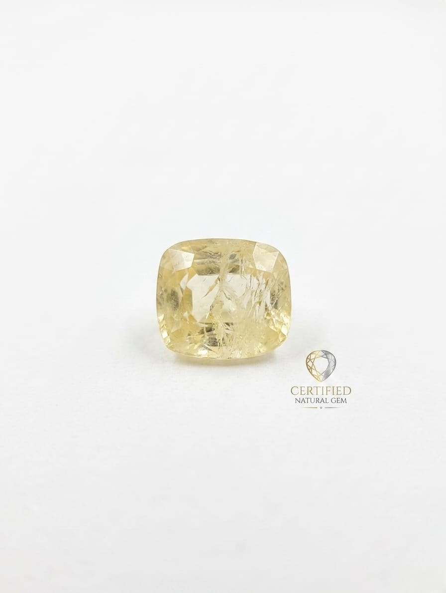 Natural Yellow Sapphire (Pukhraj) – 8.4 Ratti