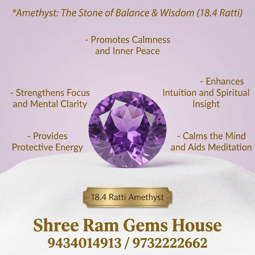18.4 Ratti Natural Amethyst (Jamunia)