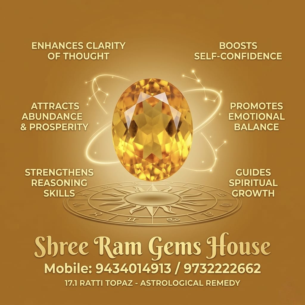 Premium Natural 17.1 Ratti Yellow Topaz