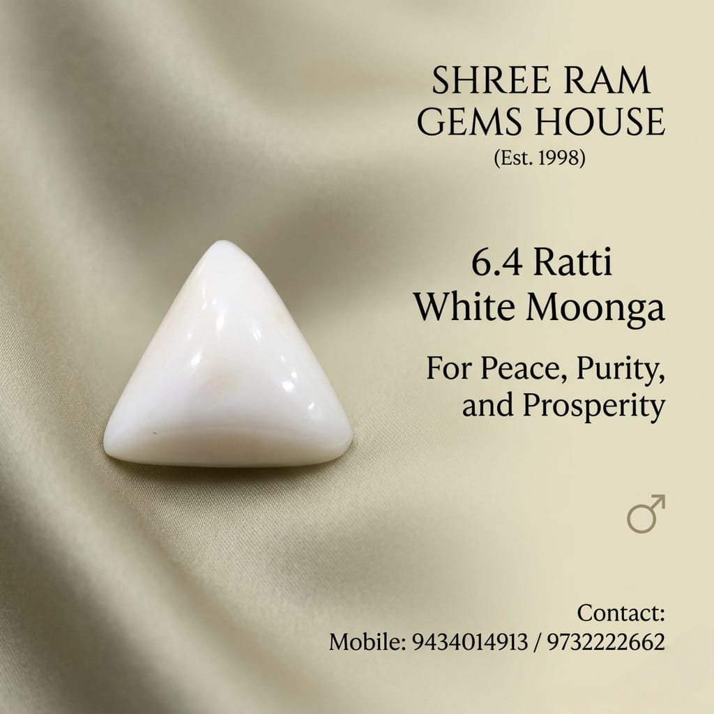 Premium 6.4 Ratti Natural White Moonga