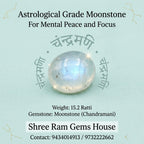 15.2 Ratti Natural Moonstone (Chandramani)