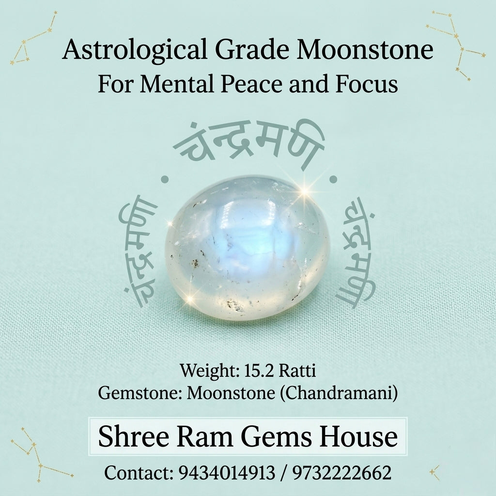 15.2 Ratti Natural Moonstone (Chandramani)