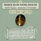 Premium 35.37 Ratti Natural Tiger Eye Stone
