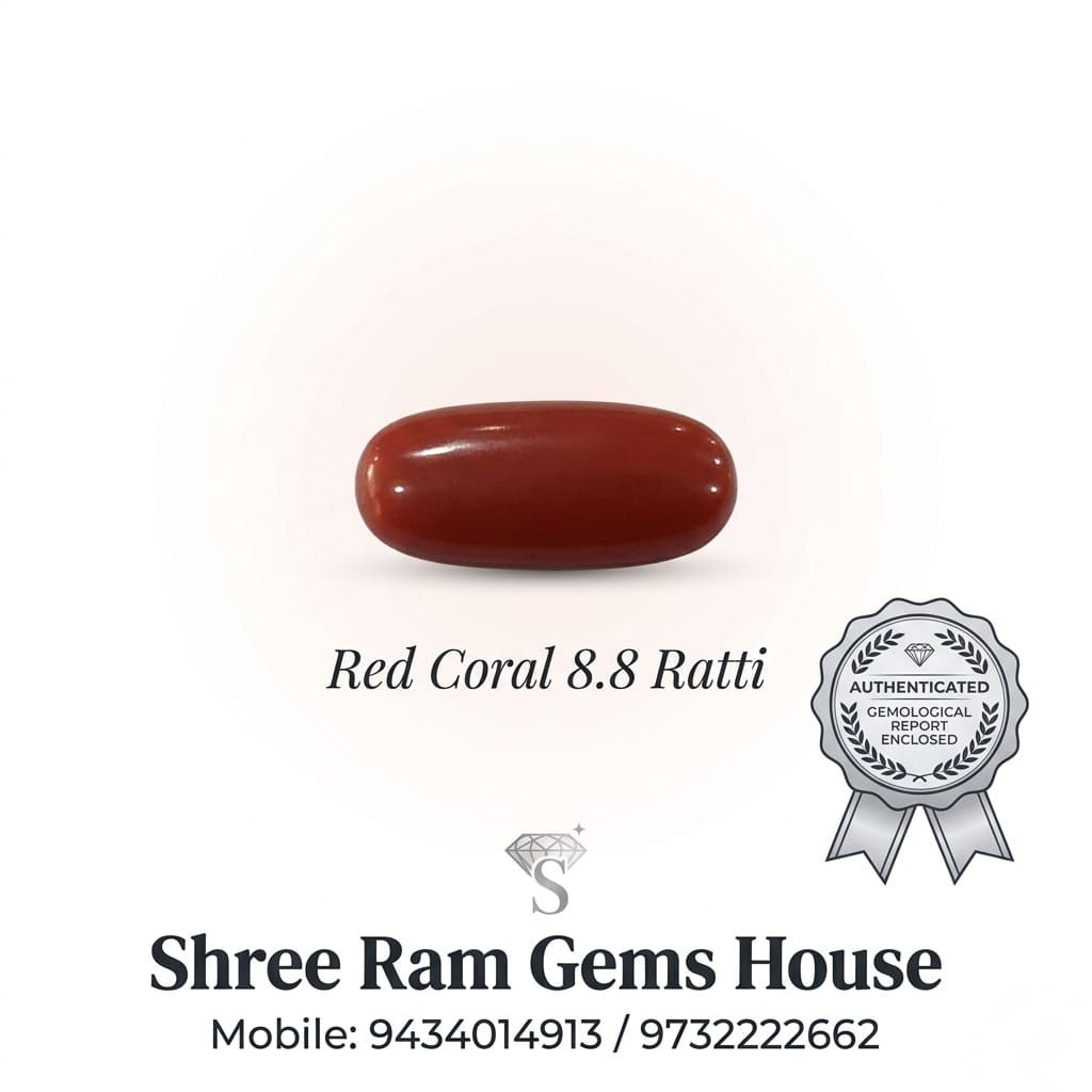 8.8 Ratti Red Coral (Moonga)