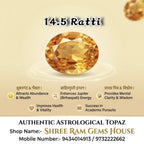 Authentic 14.5 Ratti Golden Topaz