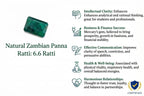 Natural Zambian Emerald (Panna) – 6.6 Ratti
