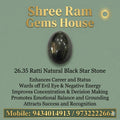 Rare 26.35 Ratti Natural Black Star Stone