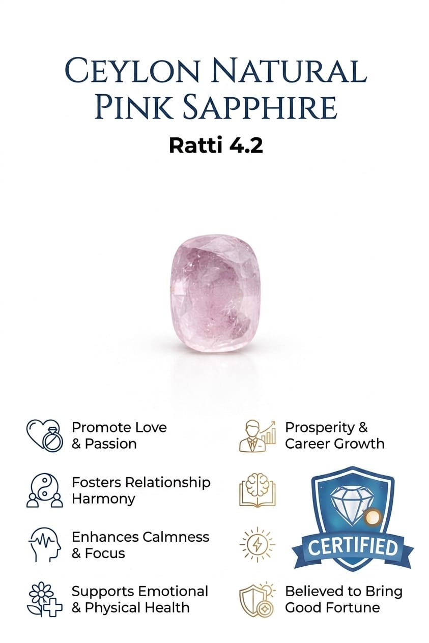 Ceylon Natural Pink Sapphire – 4.2 Ratti