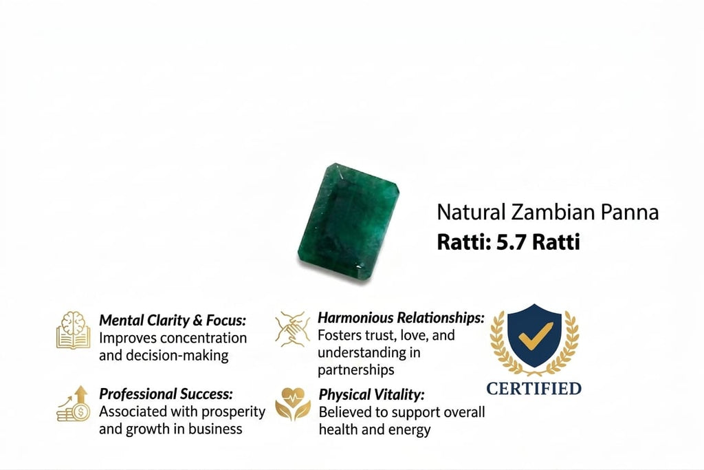 Natural Zambian Emerald (Panna) – 5.7 Ratti
