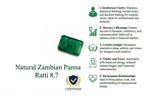 Natural Zambian Emerald (Panna) - 8.7 Ratti