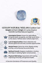 6.8 Ratti Ceylon Natural Neelam