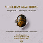 Premium 35.37 Ratti Natural Tiger Eye Stone
