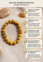 Yellow Marbled Howlite Bracelet