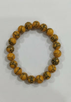 Yellow Marbled Howlite Bracelet