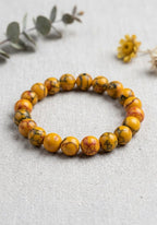 Yellow Marbled Howlite Bracelet