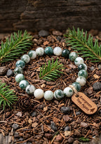 Evergreen Tree Agate Natural Bracelet