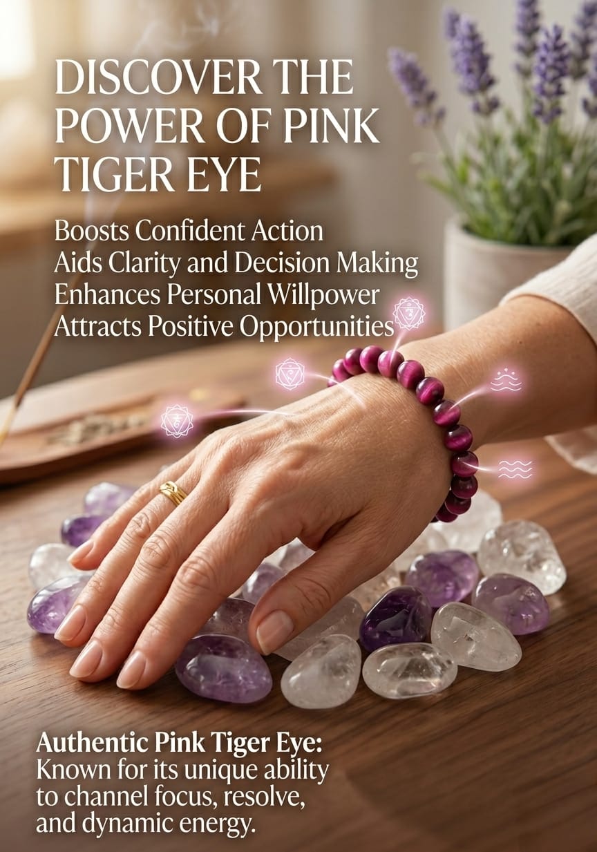 Pink Tiger eye bracelet (Copy)