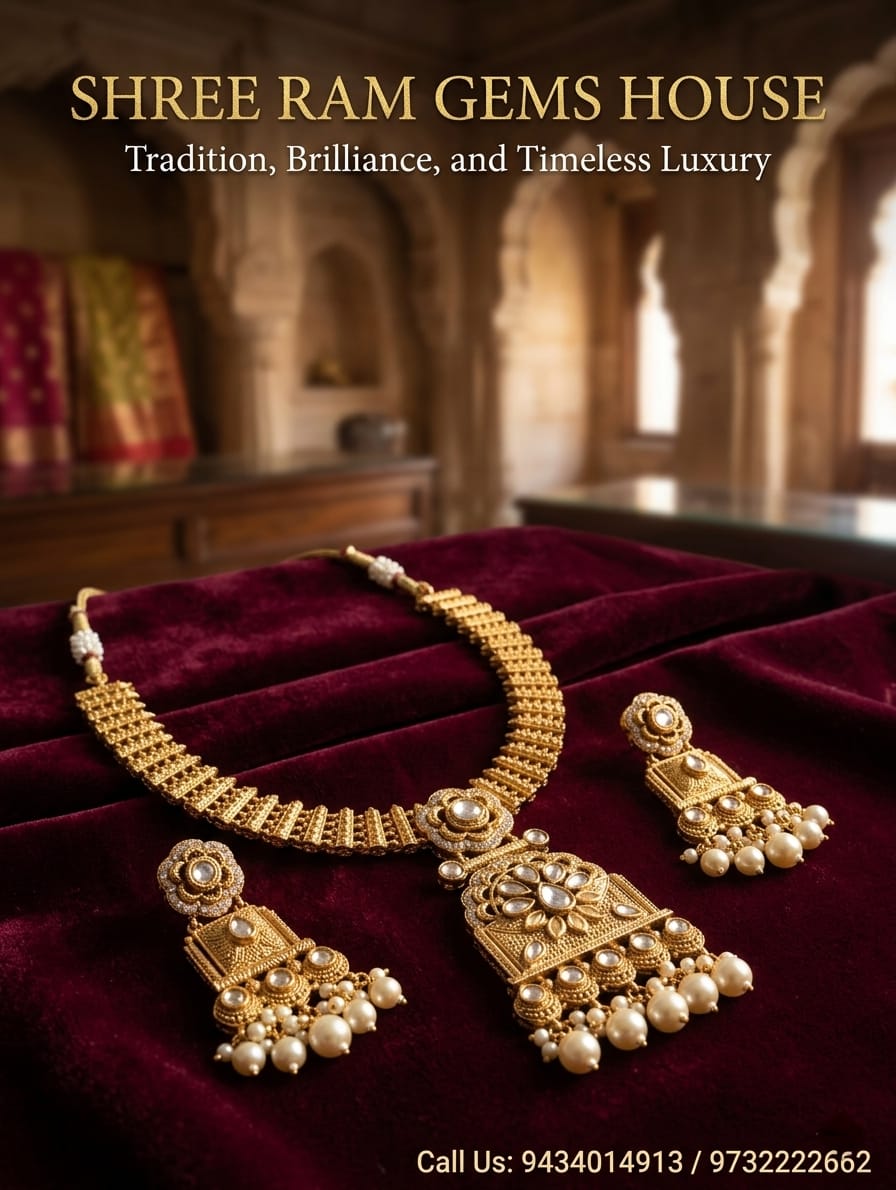 The 'Rajwada' Antique Gold & Pearl Statement Set