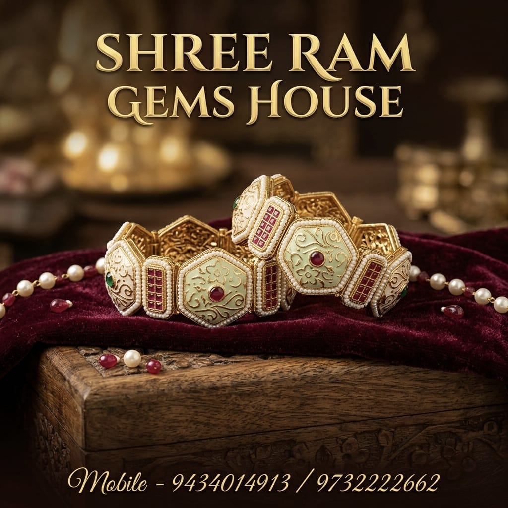 The Rajwada Meenakari Hexagonal Kada Set