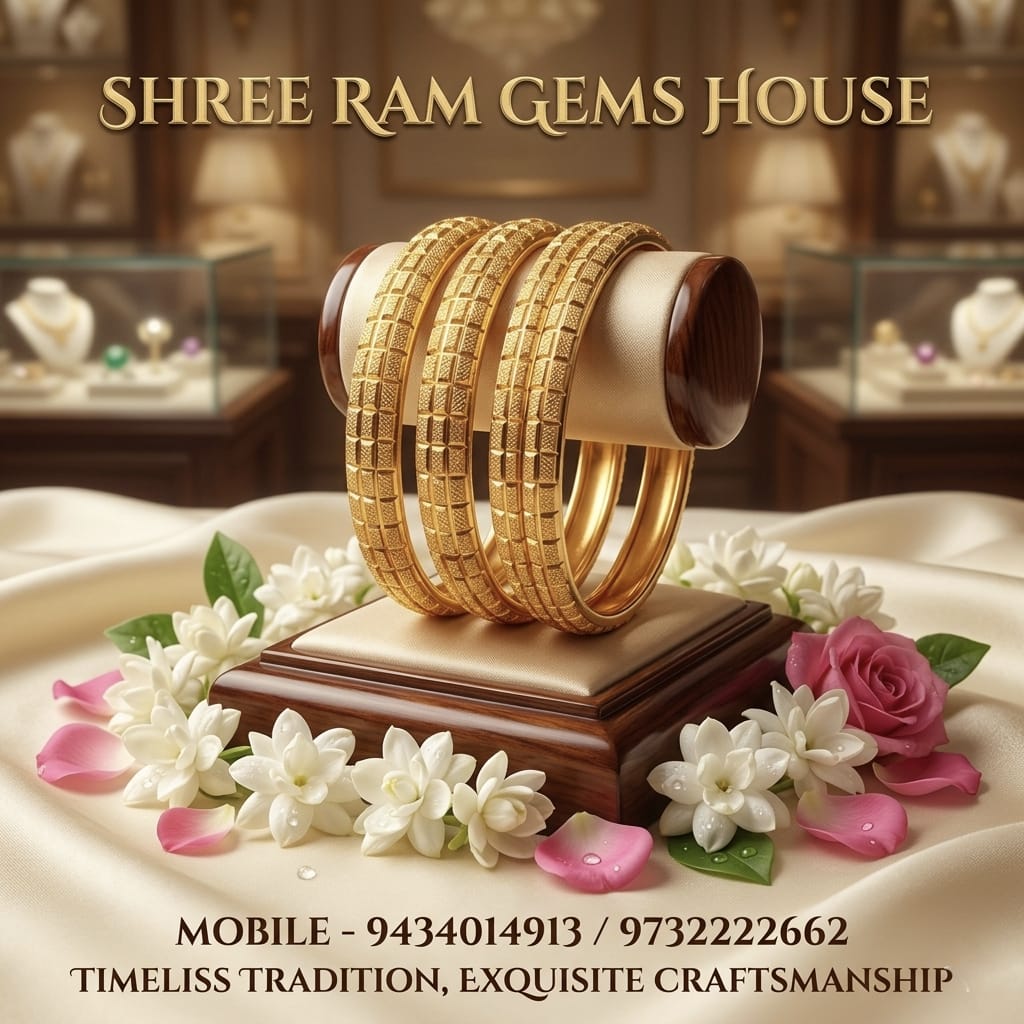 Maharaja Textured Gold-Finish temple Bangles