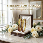 Maharaja Textured Gold-Finish temple Bangles