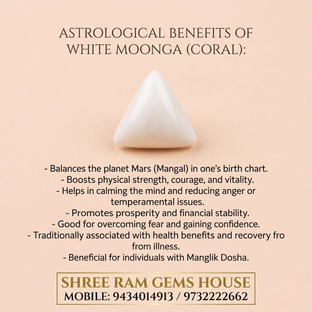 Premium 6.4 Ratti Natural White Moonga