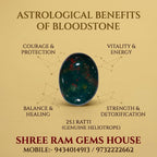 Premium Natural Bloodstone (Heliotrope) Gemstone