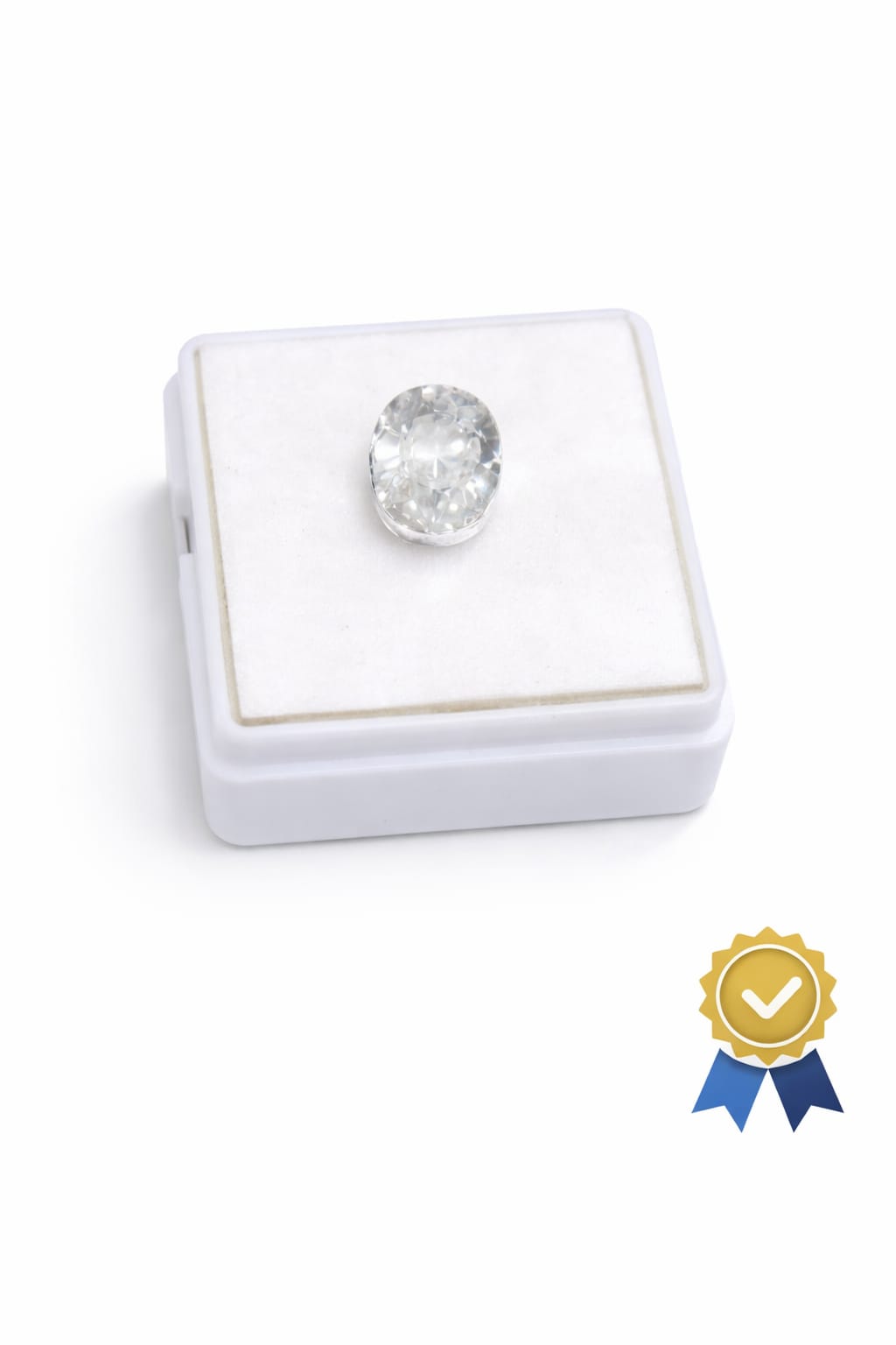 Radiant Natural White Zircon (5.7 Ratti)