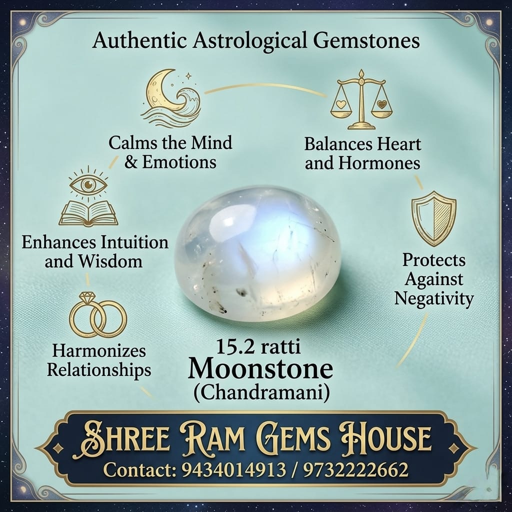 15.2 Ratti Natural Moonstone (Chandramani)