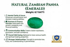 Natural Zambian Emerald (Panna) – 8.7 Ratti