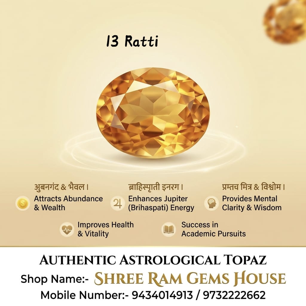 Authentic 13 Ratti Golden Topaz