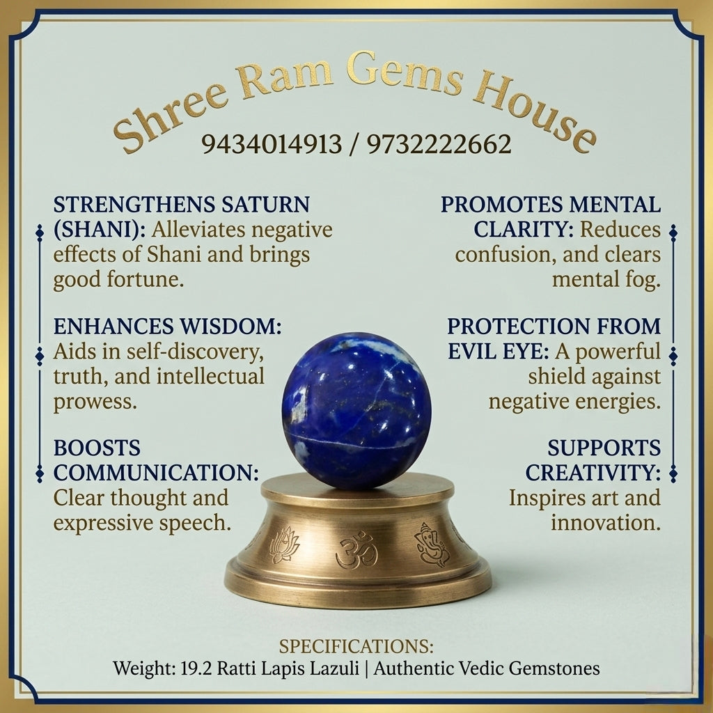 19.2 Ratti Natural Lapis Lazuli (Lajward)