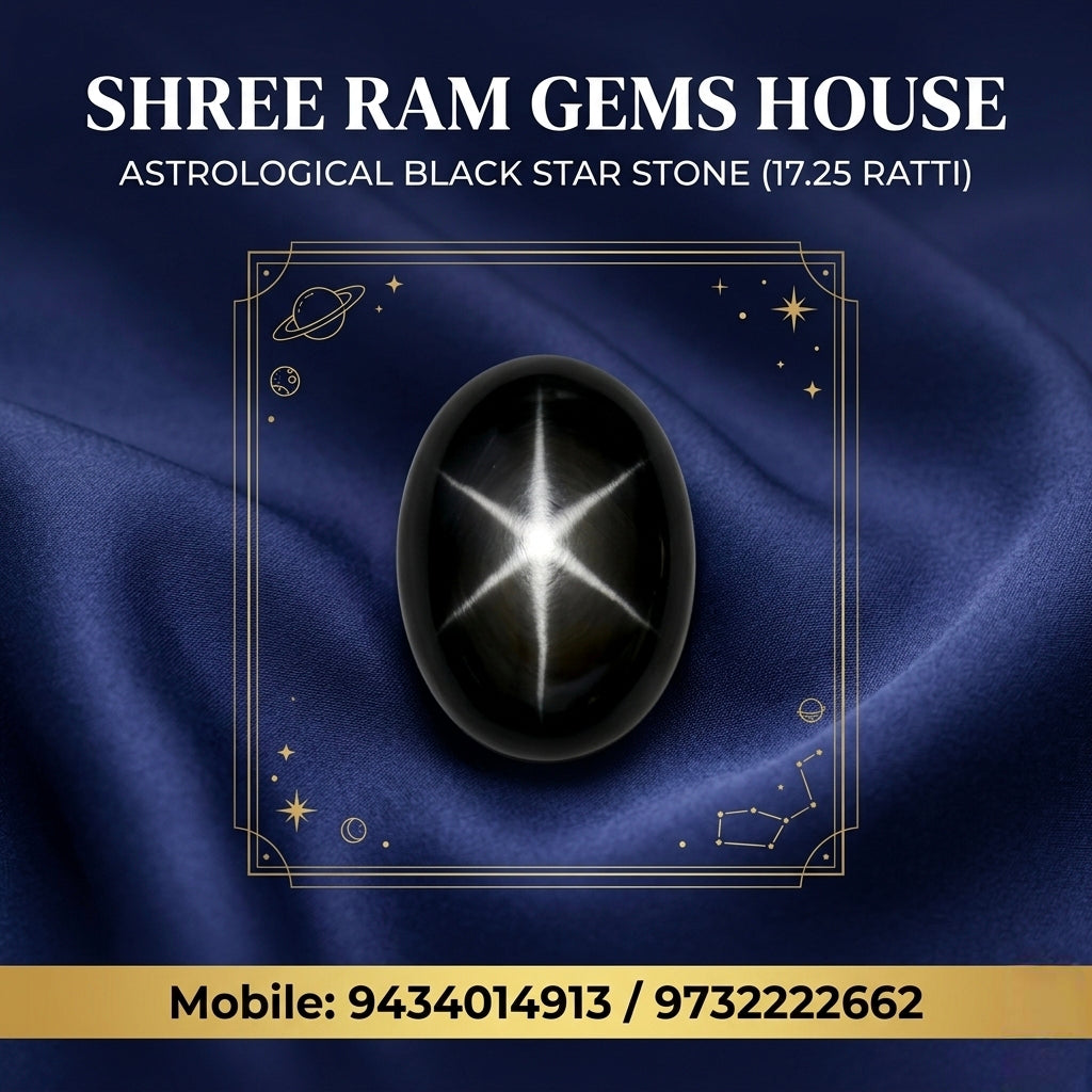 Exquisite 17.25 Ratti Natural Black Star Stone