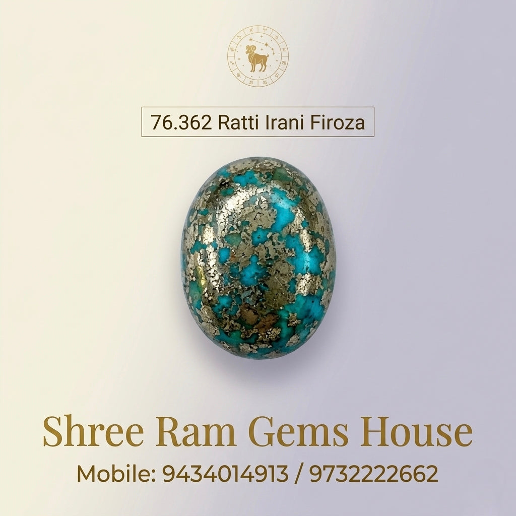 Exquisite 76.362 Ratti Natural Irani Firoza