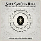 Exquisite 17.25 Ratti Natural Black Star Stone