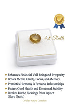 Natural Yellow Zircon (4.8 Ratti)