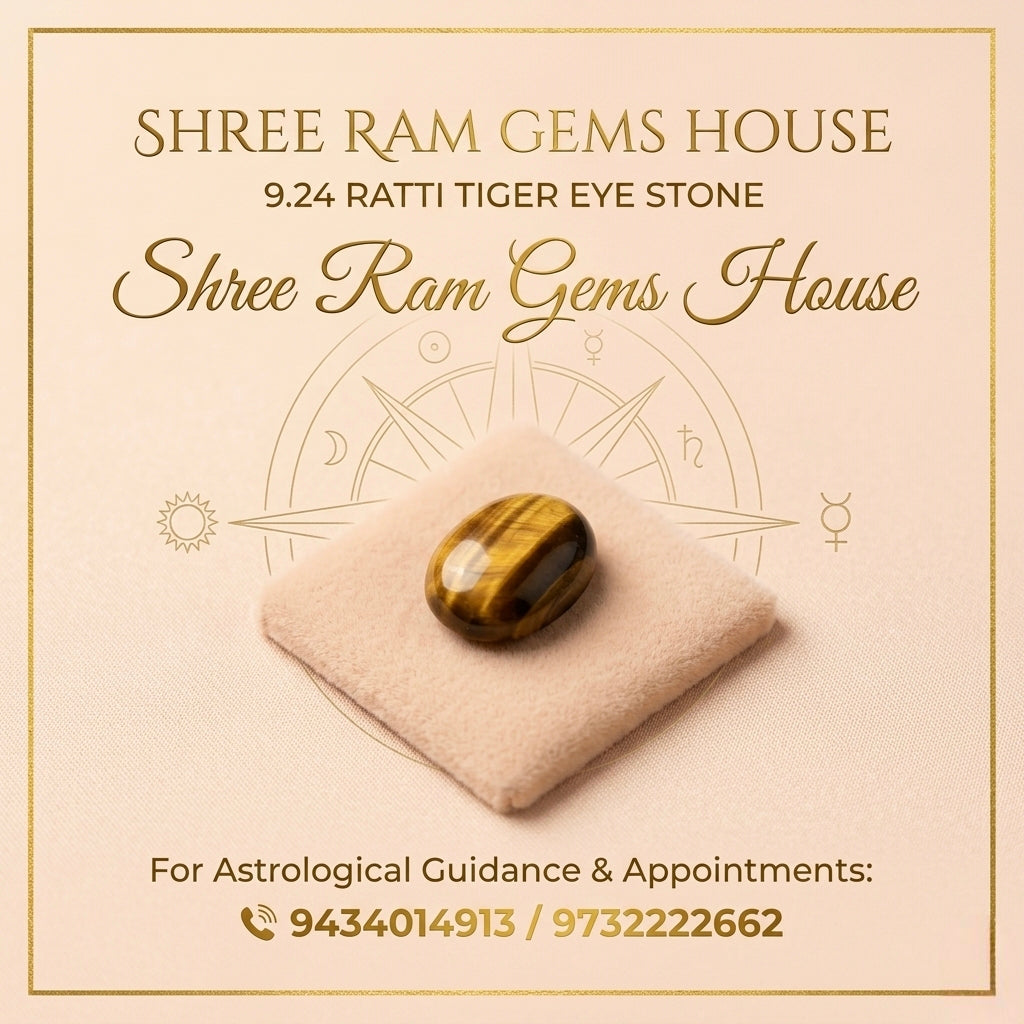 Natural 9.24 Ratti Tiger Eye Stone