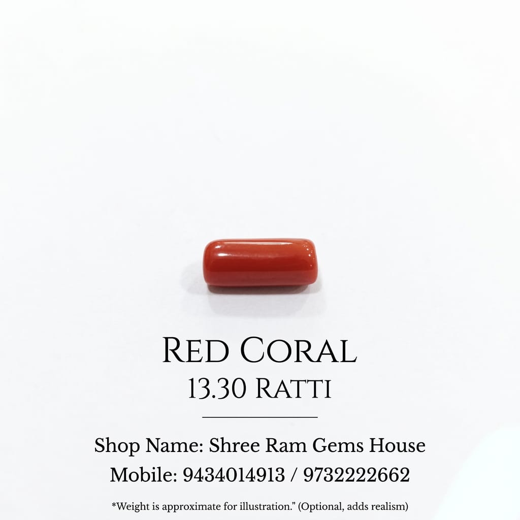 Natural Italian Red Coral (Moonga) – 13.30 Ratti