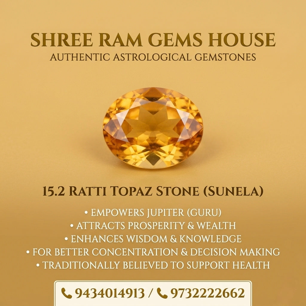 Premium 15.2 Ratti Natural Golden Topaz